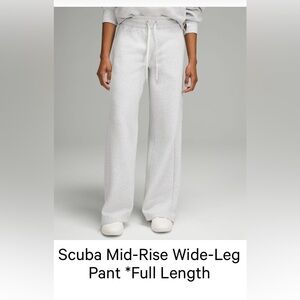 Scuba Mid-Rise Wide-Leg Pants - Gray